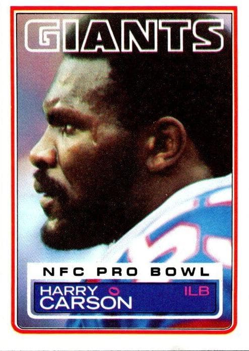 Harry Carson trading card