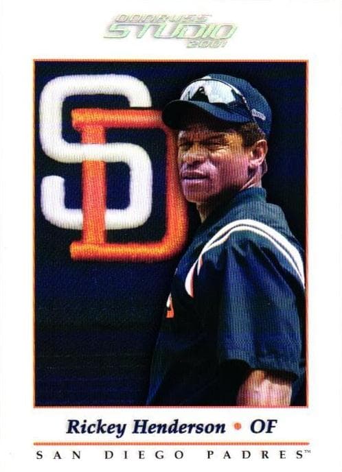Rickey Henderson 2001 panini Donruss Studio