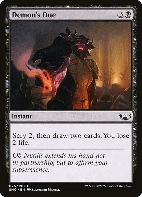 Demon's Due 2022 Magic: The Gathering Streets of New Capenna
