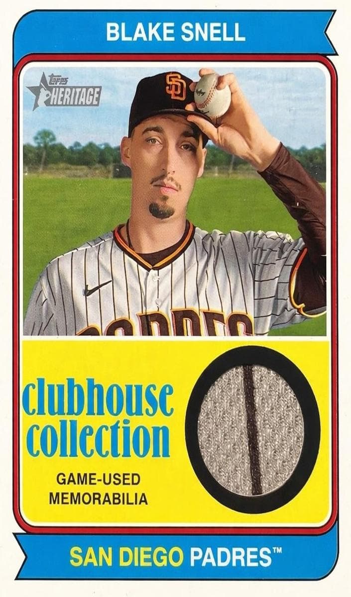 Blake Snell 2023 topps Topps Heritage