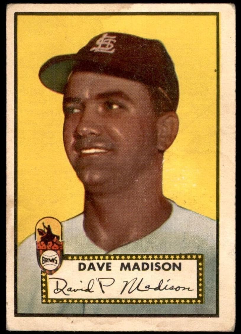 Dave Madison 1952 topps Topps