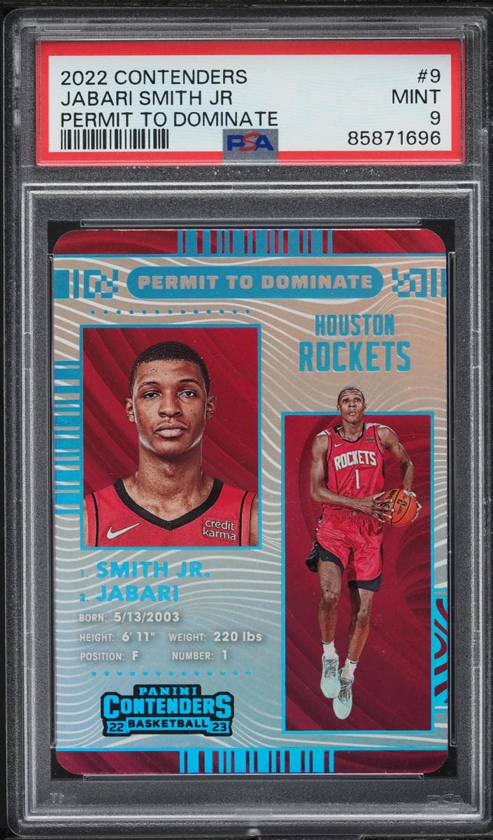 Jabari Smith Jr 2022 panini Panini Contenders