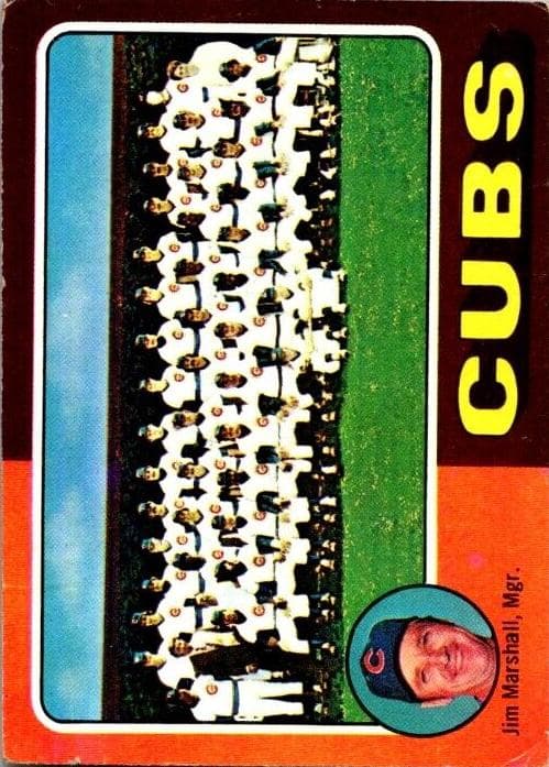 Chicago Cubs / Jim Marshall 1975 topps Topps