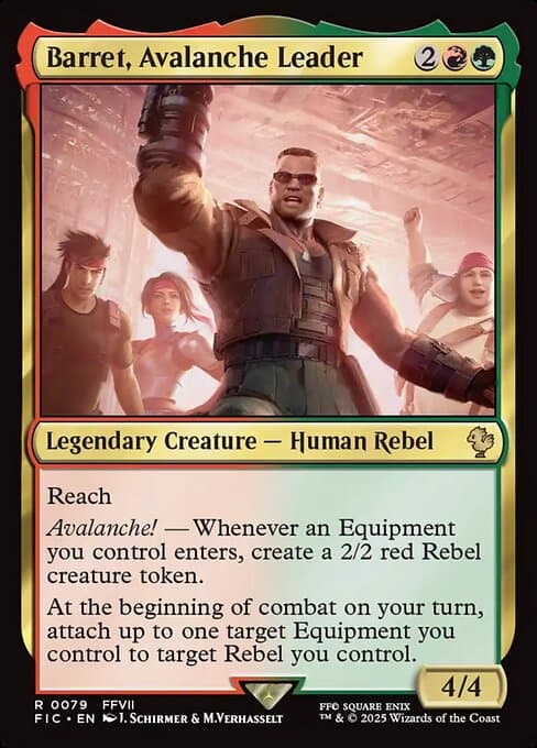 Barret, Avalanche Leader 2025 Magic: The Gathering Final Fantasy Commander Borderless Foil