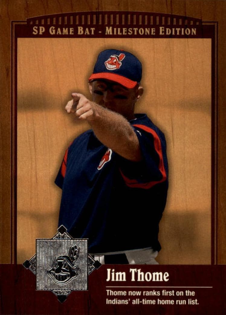 Jim Thome 2001 unknown SP Game Bat Milestone