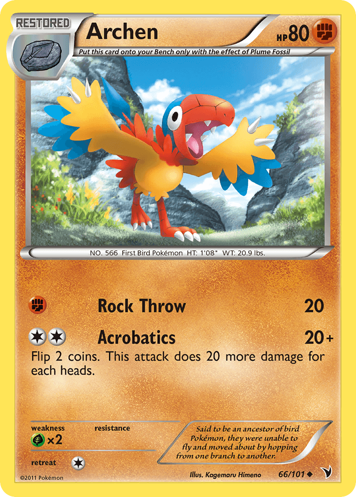 Archen 2011 Pokemon Noble Victories