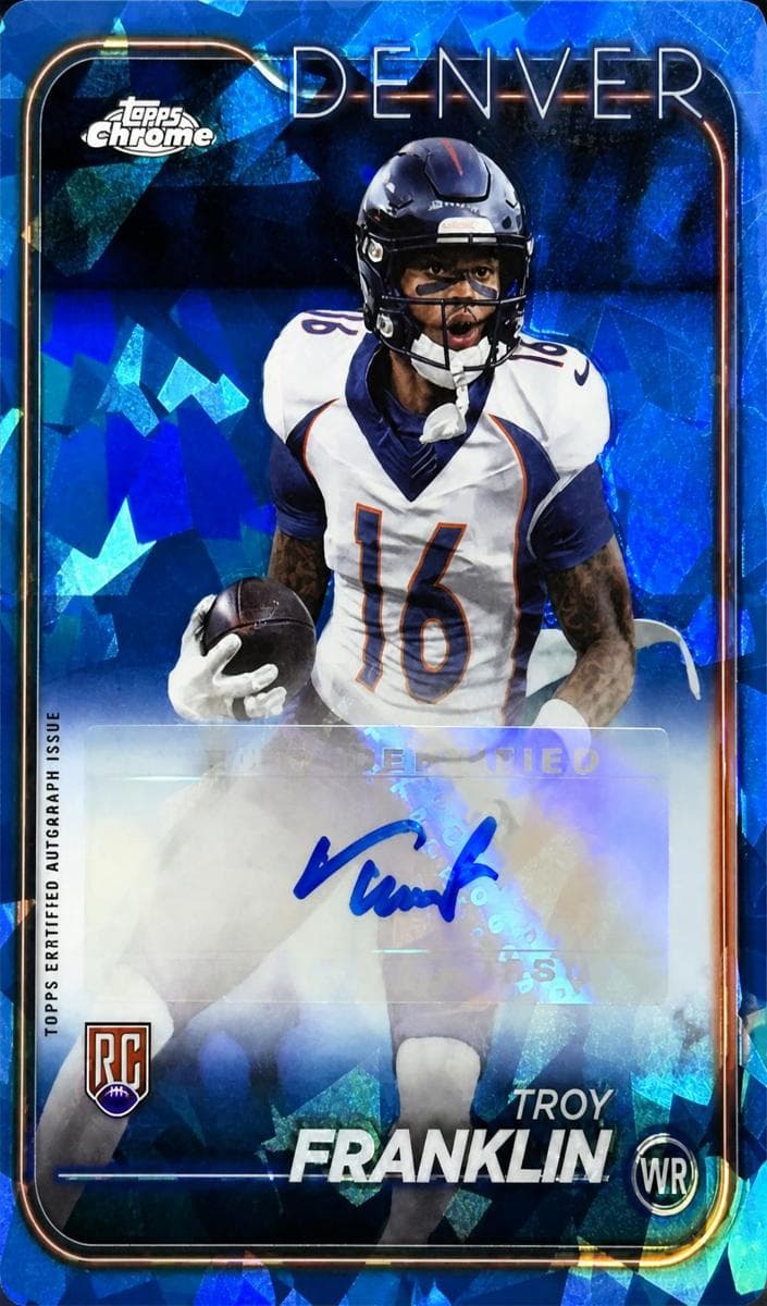 Troy Franklin 2024 topps Topps Chrome Sapphire Edition