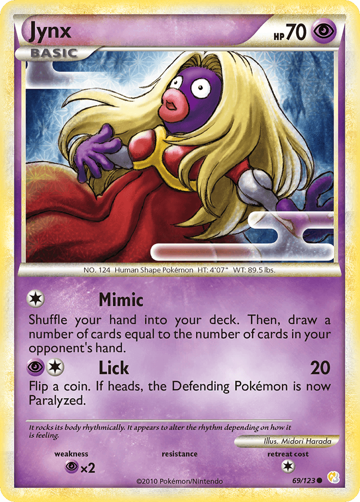 Jynx 2010 Pokemon HeartGold & SoulSilver Reverse Holo