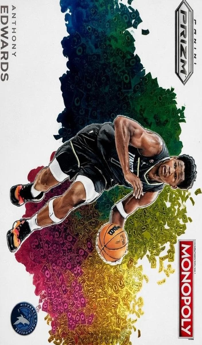 Anthony Edwards 2023 panini Panini Prizm Monopoly