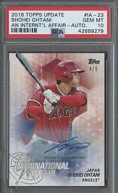 Shohei Ohtani 2018 topps Topps Update