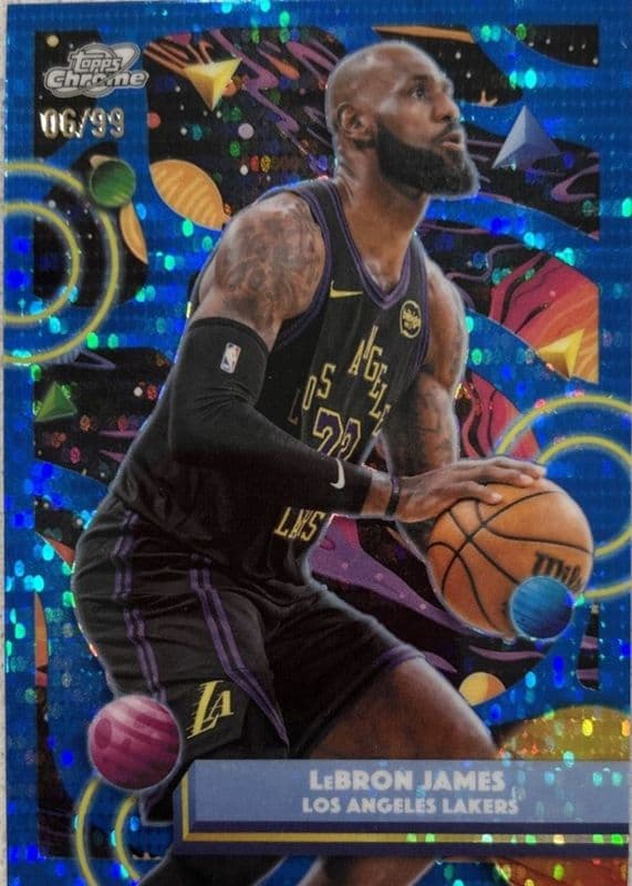 LeBron James 2025 topps Topps Chrome Cosmic Nucleus Refractor