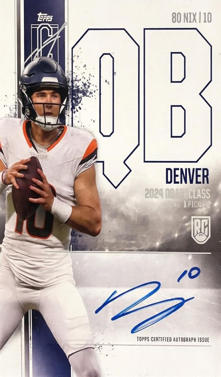 Bo Nix 2024 topps Topps Signature Class