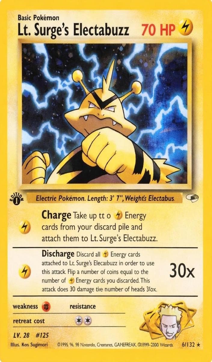 Lt. Surge's Electabuzz trading card