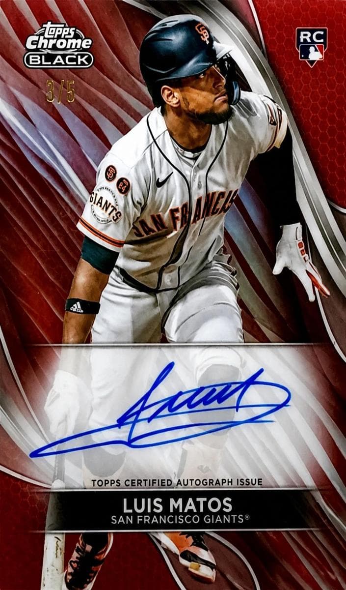 Luis Matos 2024 topps Topps Chrome Black