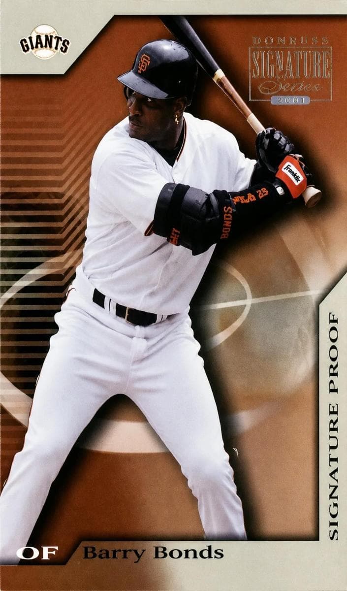 Barry Bonds 2001 panini Donruss Signature