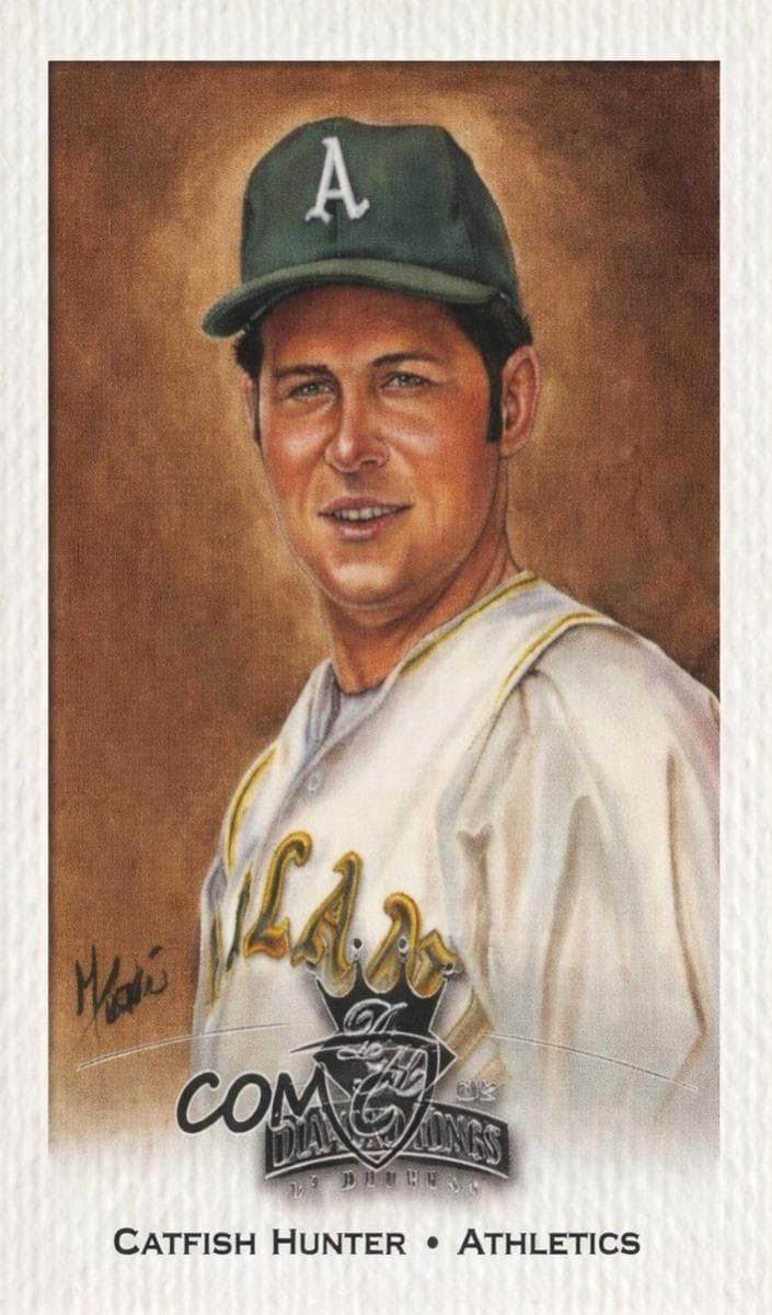 Catfish Hunter 2002 panini Donruss Diamond Kings