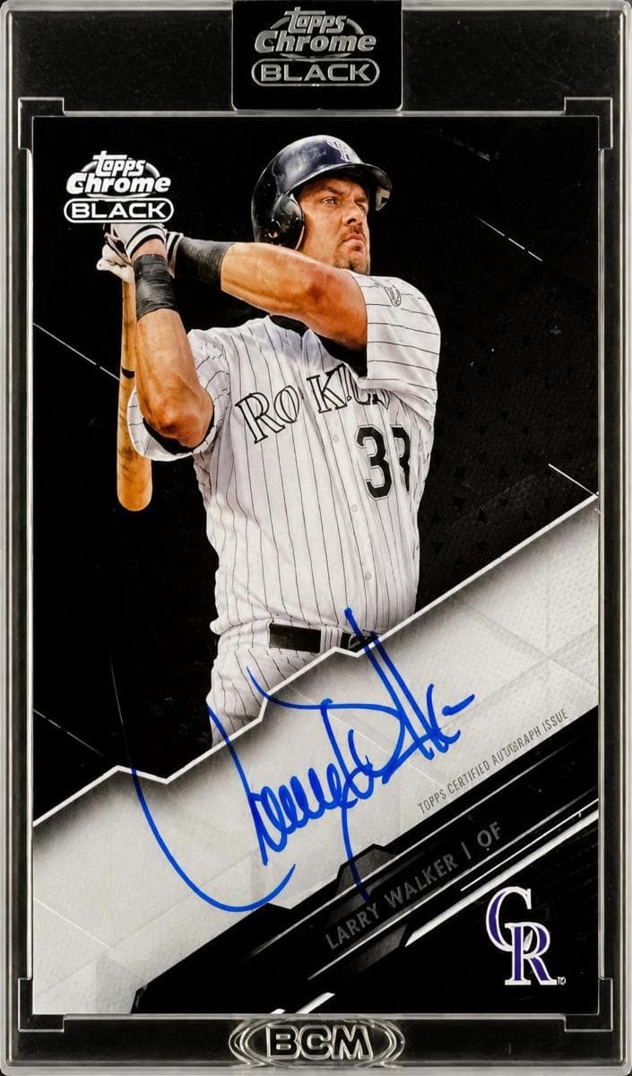 Larry Walker 2020 topps Topps Chrome Black