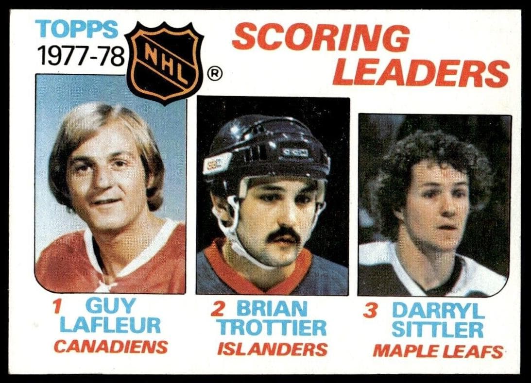 1977-78 Scoring Leaders (Guy Lafleur / Bryan Trottier / Darryl Sittler) #65