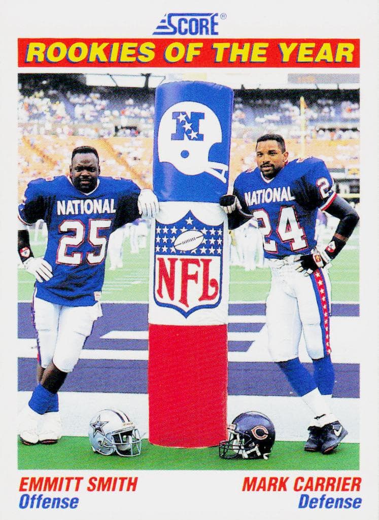 Emmitt Smith / Mark Carrier 1991 panini
