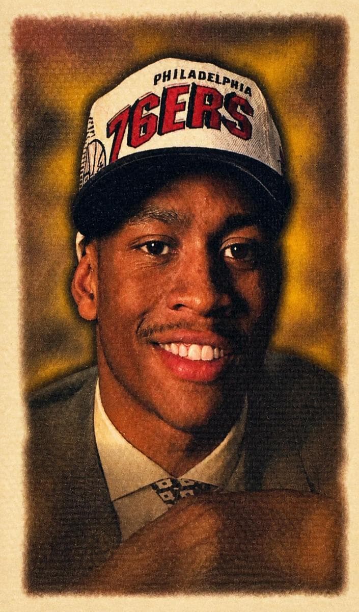 Allen Iverson 1996 panini Hoops