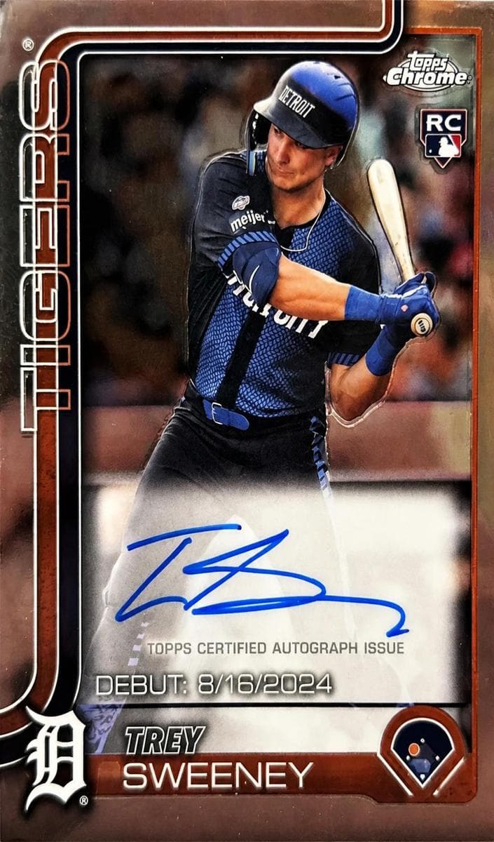 Trey Sweeney 2025 topps Topps Chrome Update