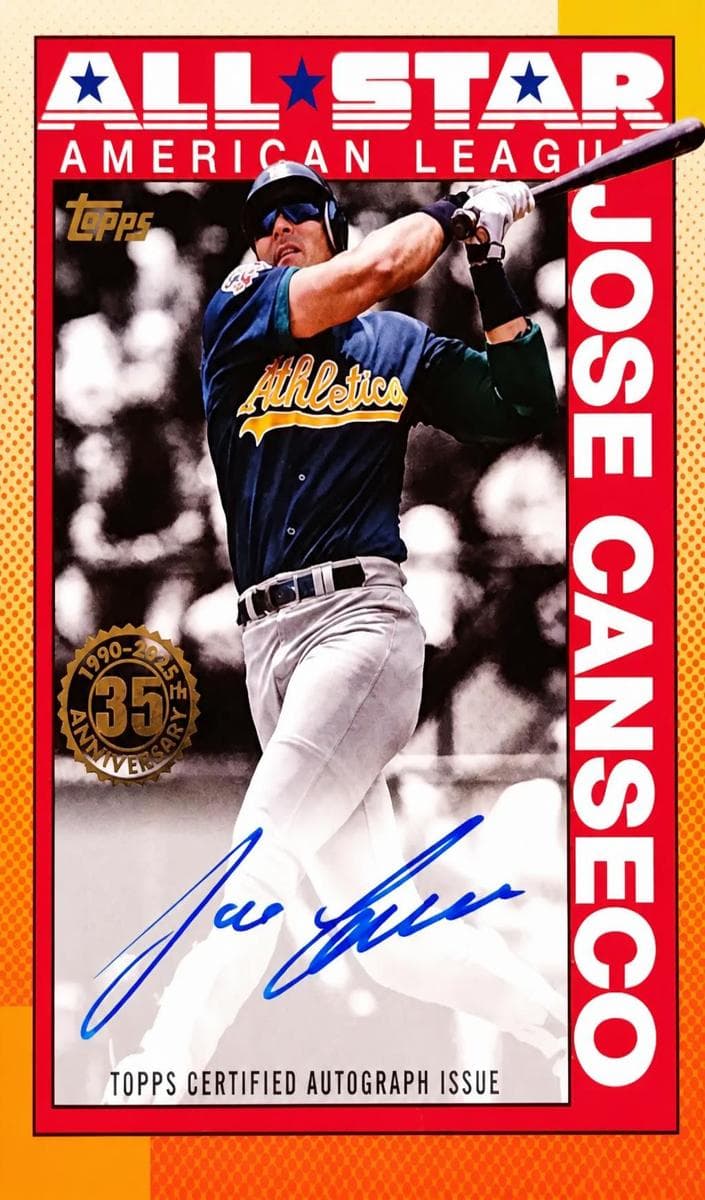 Jose Canseco 2025 topps Topps