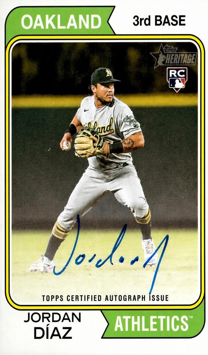 Jordan Diaz 2023 topps Topps Heritage