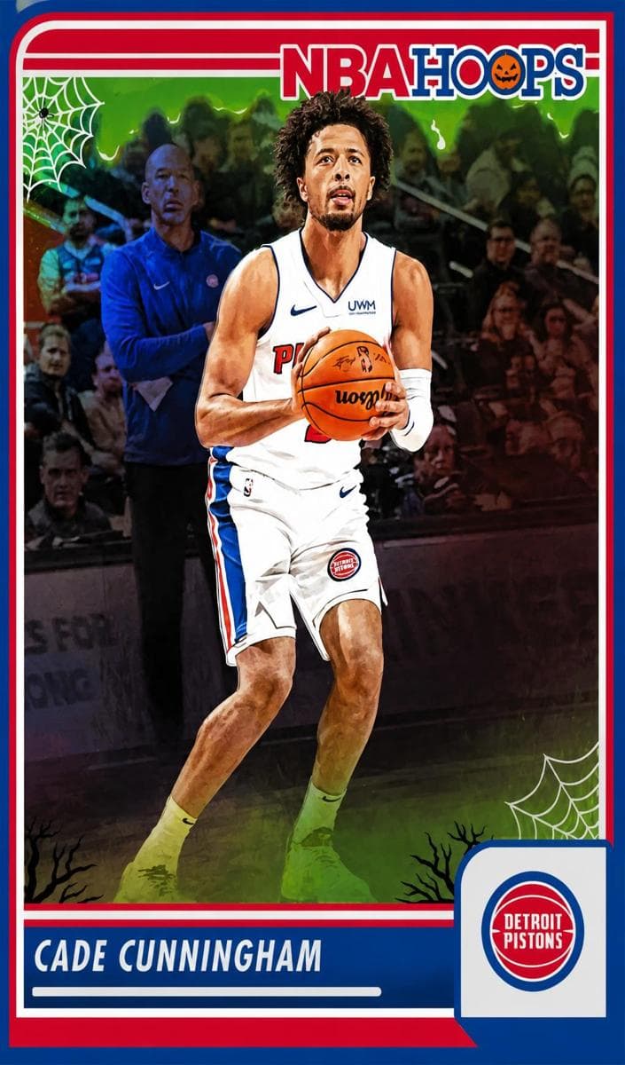 Cade Cunningham 2023 panini Hoops Haunted Hoops