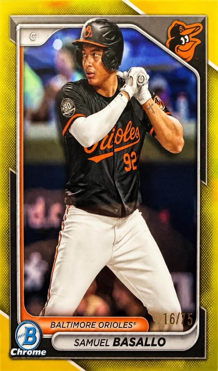 Samuel Basallo 2024 bowman Bowman Chrome Prospects