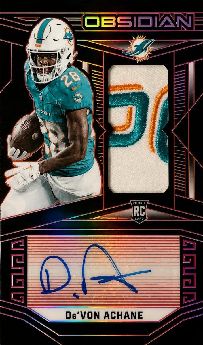 De'Von Achane 2023 panini Panini Obsidian