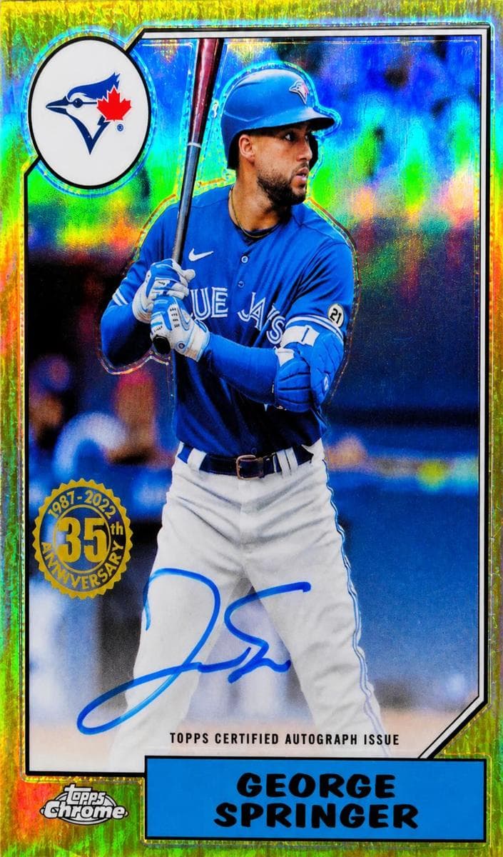 George Springer 2022 topps Topps Chrome