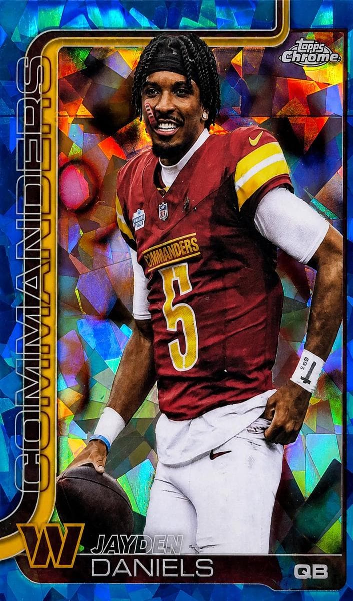 Jayden Daniels 2025 topps Topps Chrome Sapphire
