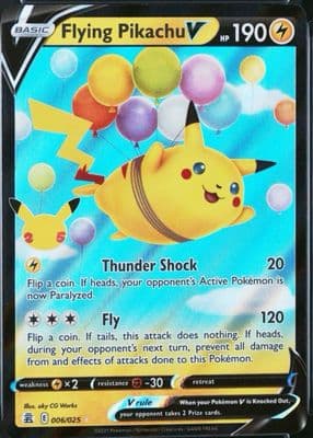 Flying Pikachu V trading card
