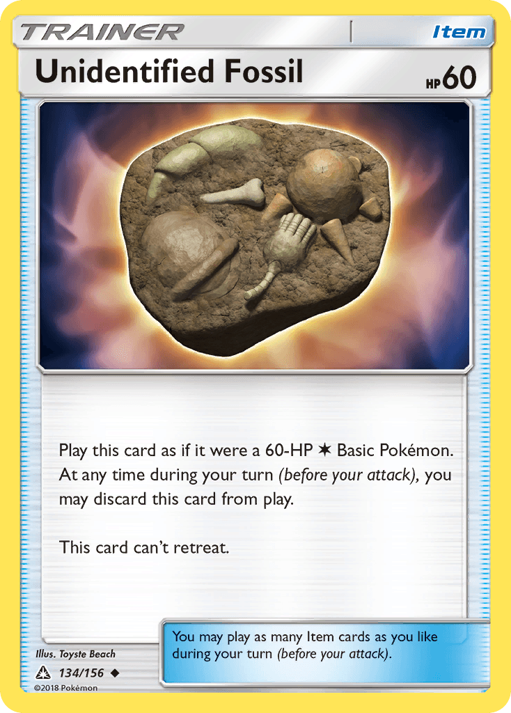 Unidentified Fossil 2018 Pokemon Ultra Prism