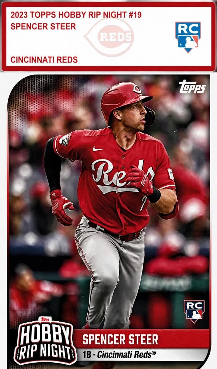 Spencer Steer 2023 topps Hobby Rip Night