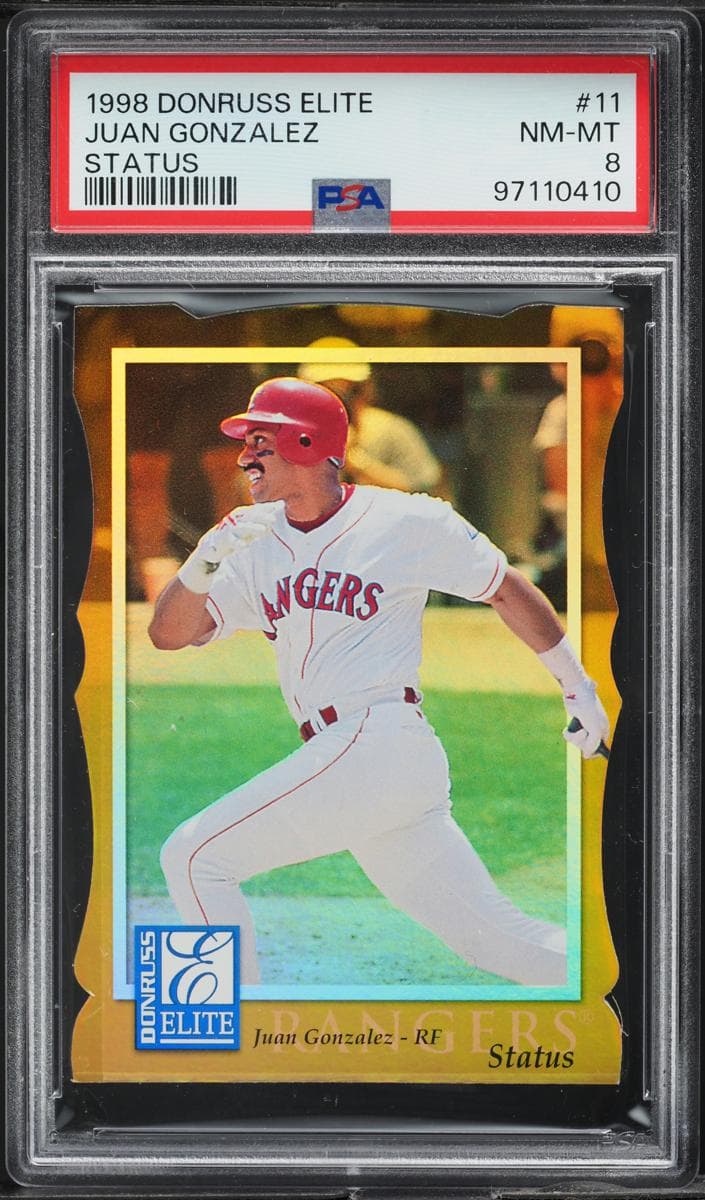 Juan Gonzalez 1998 panini Donruss Elite