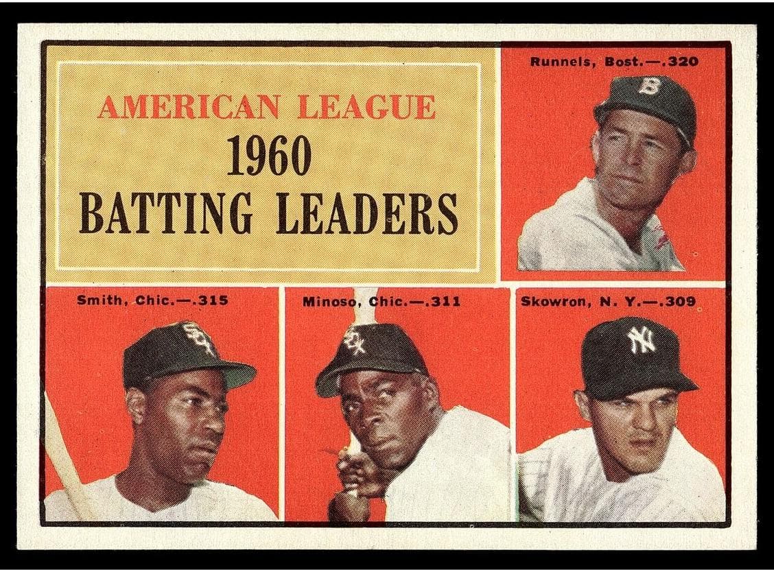 American League 1960 Batting Leaders (Pete Runnels / Al Smith / Minnie Minoso / Bill Skowron) #42