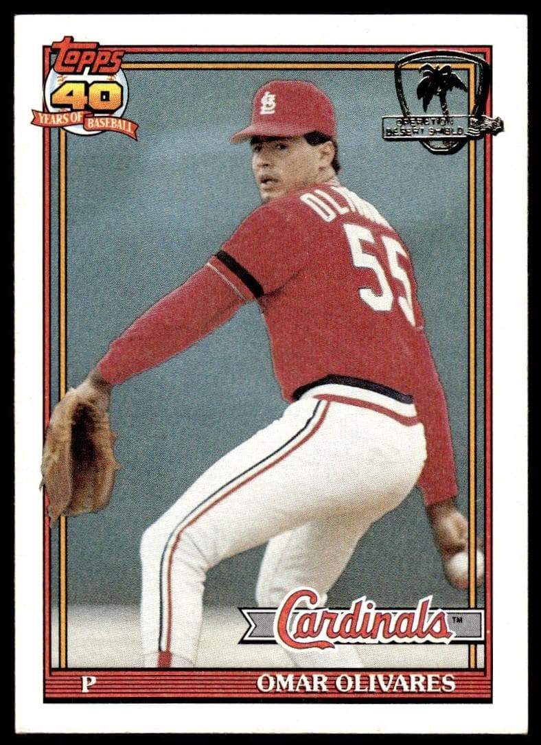 Omar Olivares 1991 topps O-Pee-Chee
