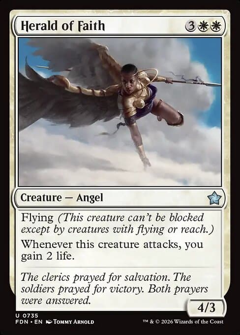 Herald of Faith 2024 Magic: The Gathering Foundations