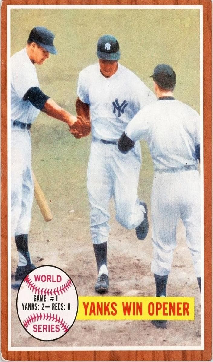 World Series Game #1 - Yanks Win Opener 1962 topps Topps