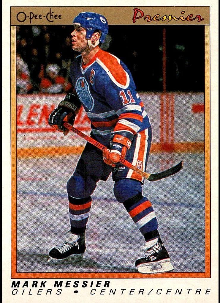 Mark Messier 1990 topps O-Pee-Chee Premier