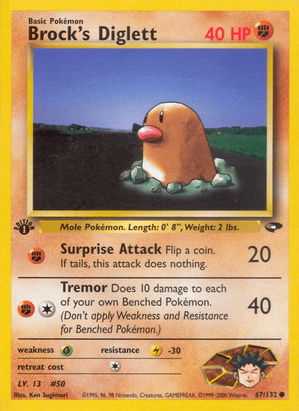 Brock's Diglett 1998 Pokemon