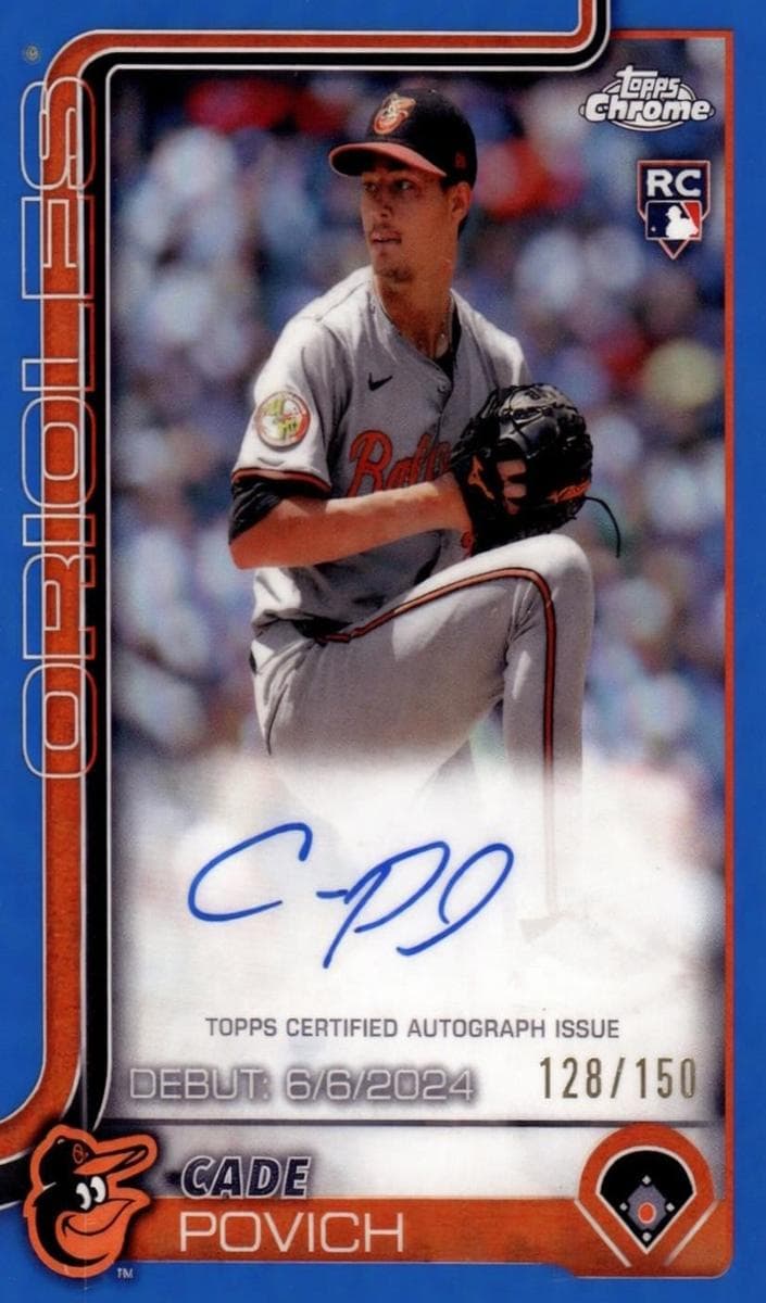 Cade Povich 2025 topps Topps Chrome Update