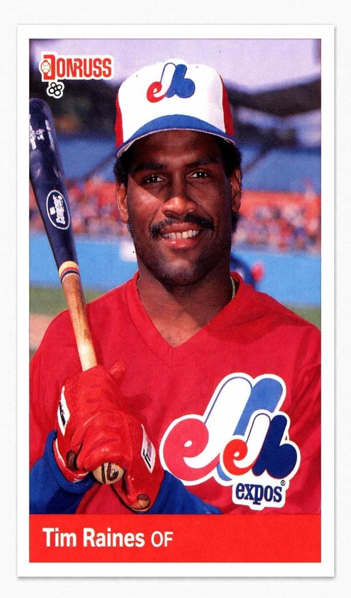 Tim Raines 1988 panini Donruss