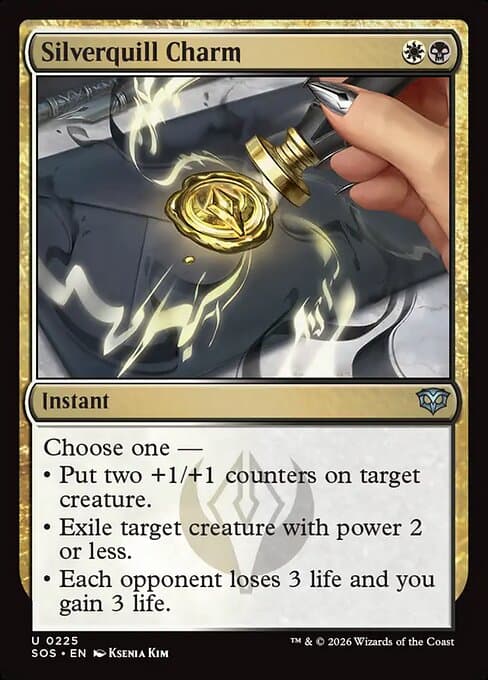Silverquill Charm 2026 Magic: The Gathering Secrets of Strixhaven