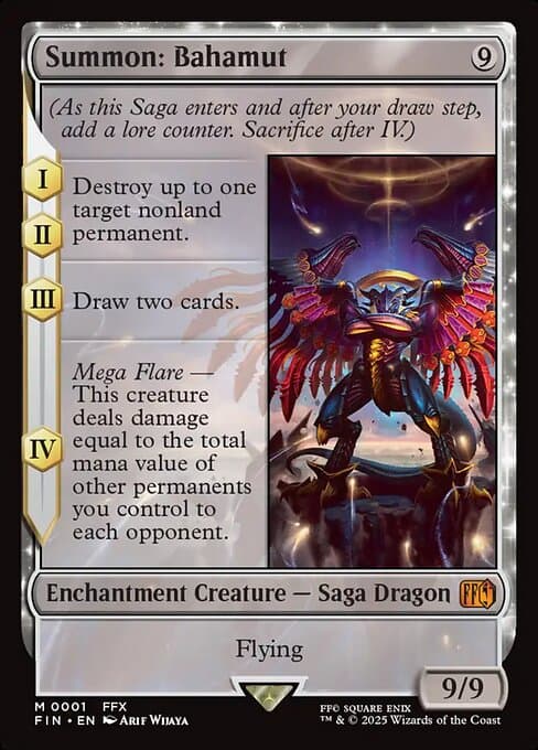Summon: Bahamut 2025 Magic: The Gathering Final Fantasy Art Series