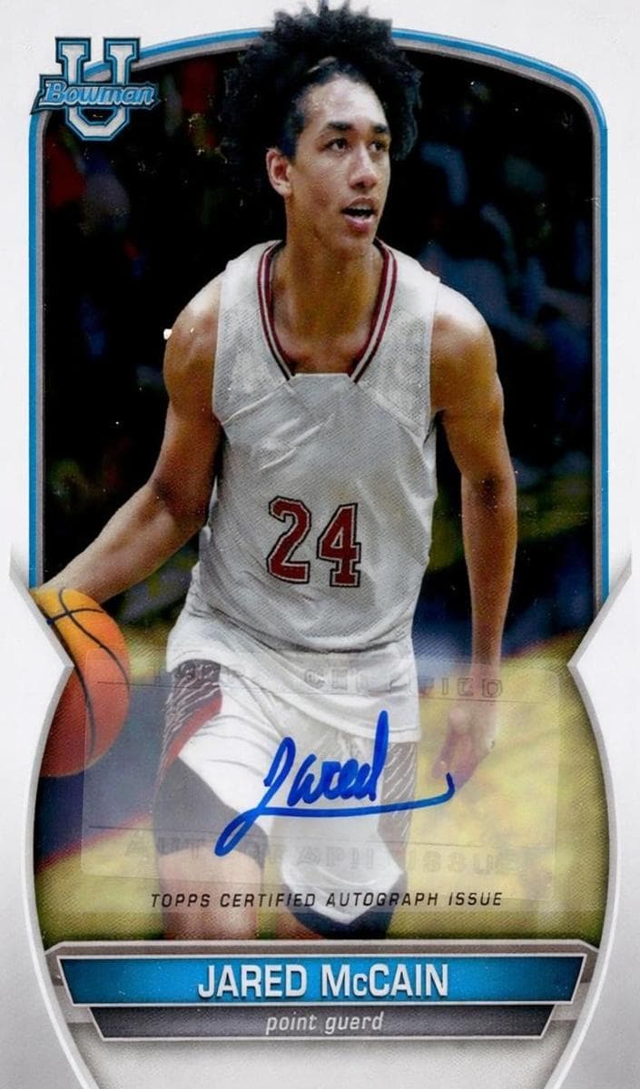 Jared McCain 2022 bowman Bowman University Chrome
