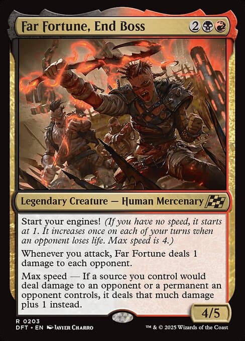 Far Fortune, End Boss 2025 Magic: The Gathering Aetherdrift Art Series