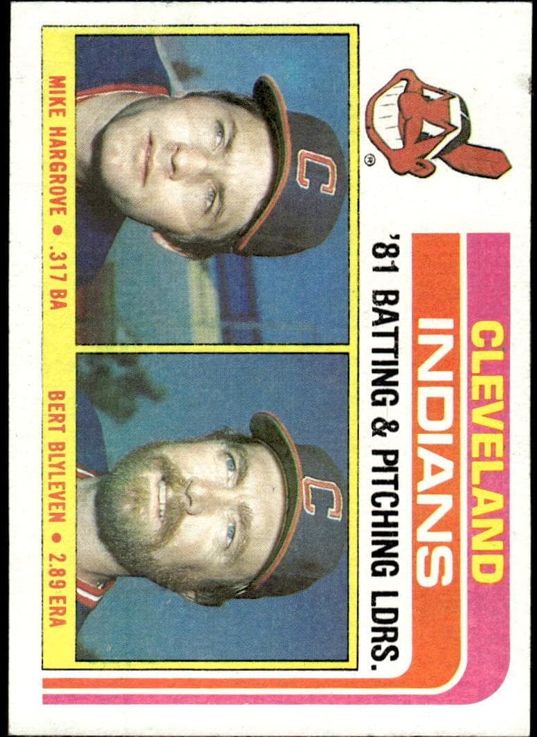 Indians Leaders / Checklist (Mike Hargrove / Bert Blyleven) #559