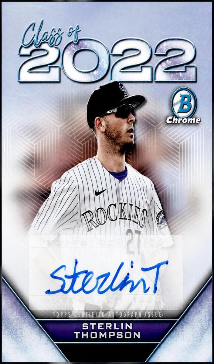 Sterlin Thompson 2022 bowman Bowman Draft